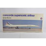 Rare Entex 1/100 Concorde Supersonic Airliner Model Kit. As New.