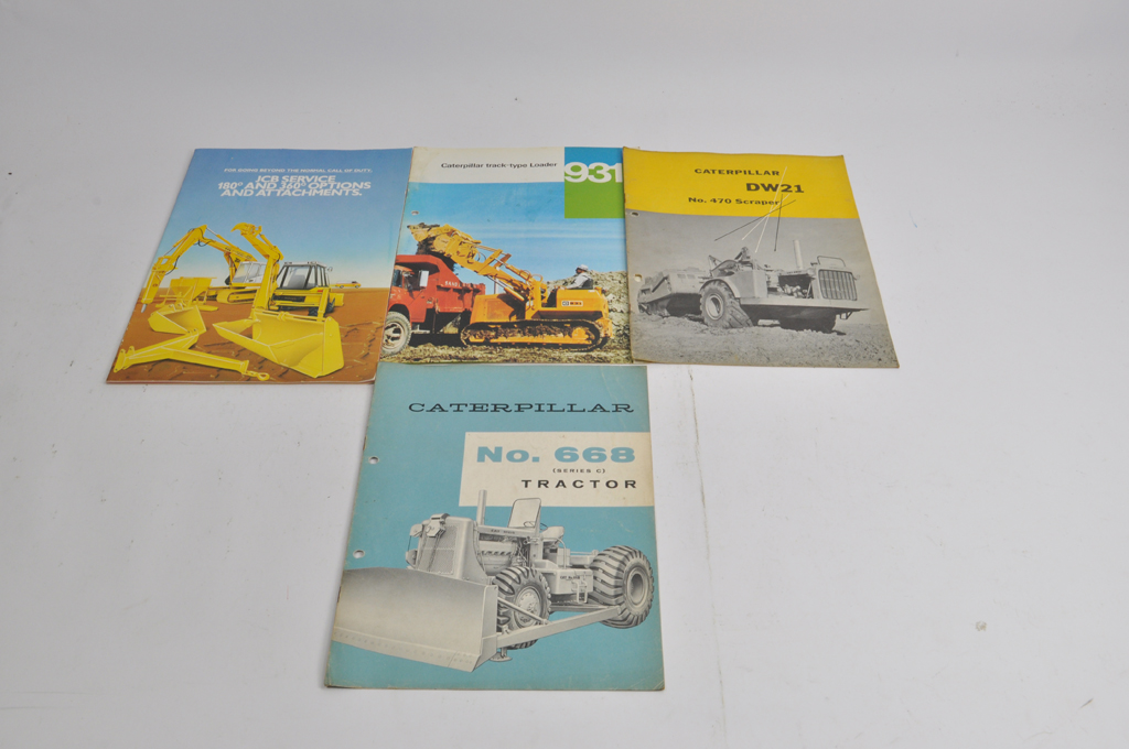 An interesting group of Caterpillar Industrial equipment / Construction sales literature / machinery