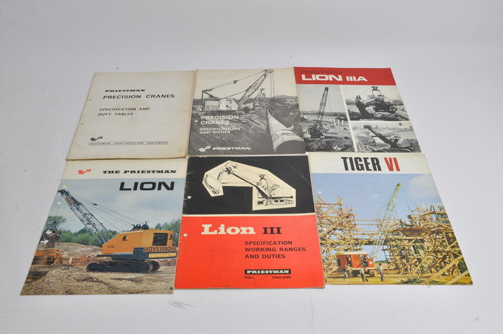 An interesting group of Priestman Industrial / Construction sales literature / machinery