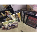 A group of motorbike racing memorabilia and collectables.