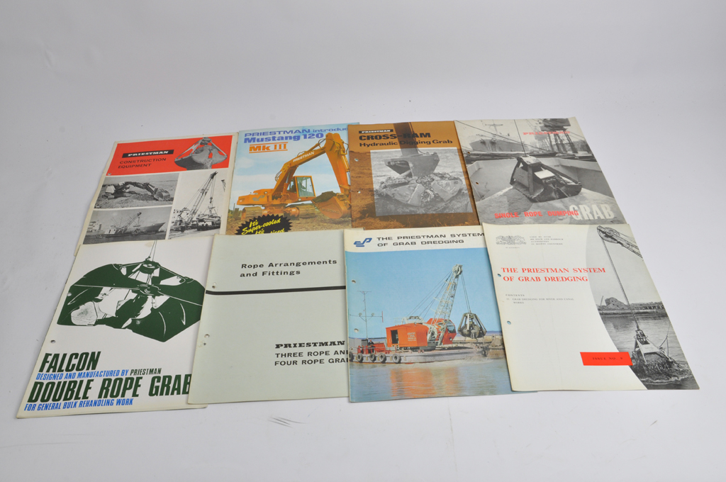 An interesting group of Priestman Industrial / Construction sales literature / machinery