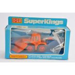 Matchbox Super Kings K-25 Muirhill Style Tractor and Snow plough. NM to M in Box.