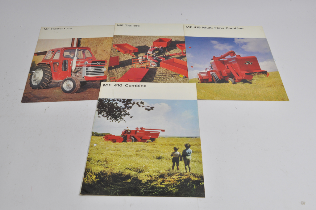 An interesting group of Massey Ferguson Farm sales literature / brochures including tractor