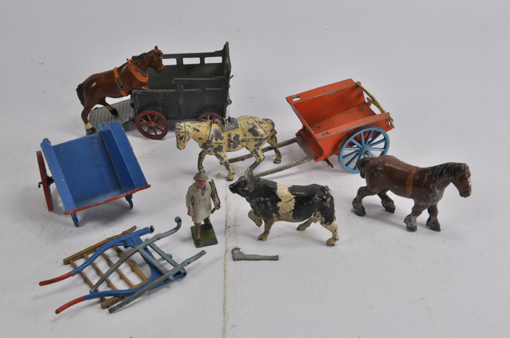 Group of Lead Metal Figures to include Civillian issues. Various makers including Britains.