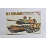 Tamiya 1/35 US M-1 Abrams Main Battle Tank. Plastic Model Kit. Complete. As New.