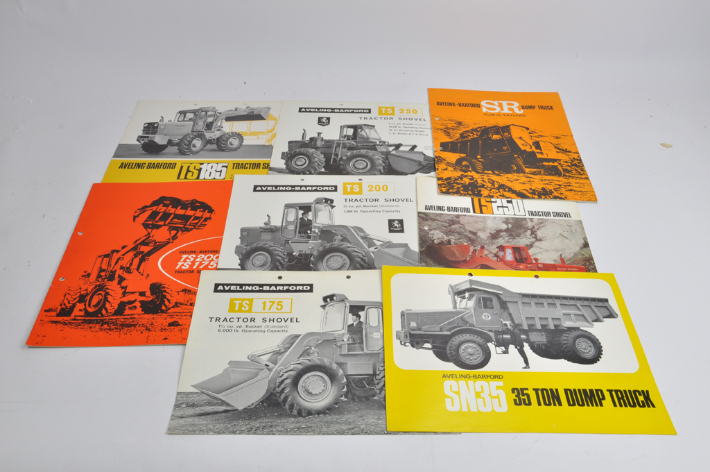 An interesting group of Aveling Barford Industrial / Construction sales literature / brochures