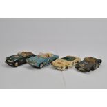 Group of untested Scalextric Cars. Spares or Repairs. (4)
