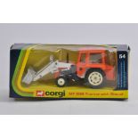 Corgi No. 54 MF 50B Tractor. Orange. With Shovel. M in Box.