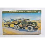 Trumpeter 1/35 SA-2 Guideline Missile on Transport Trailer. Plastic Model Kit. Complete. As New.