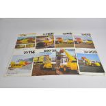 An interesting group of JCB Industrial equipment / Construction sales literature / machinery