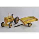 Unusual Wooden Tractor and Trailer. Large.