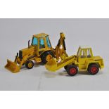 NZG Kramer Allrad Front Loader plus CAT 428 Tractor Backhoe Loader. VG to E to NM. (2)