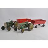 Group of Mettoy Tinplaye Tractor and Trailer Toys. F to G. (4)