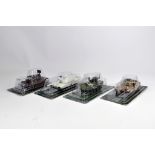 Atlas Edition Military Tank Models x 3. NM to M. (4)