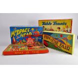 Group of Early Board Games etc including Mr Space Head, Table Tennis and others. Appear complete and