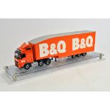 Rare Code 3 1/50 VOLVO FH Artic DON BUR B&Q colours tri-axle double decker trailer - 1 of approx