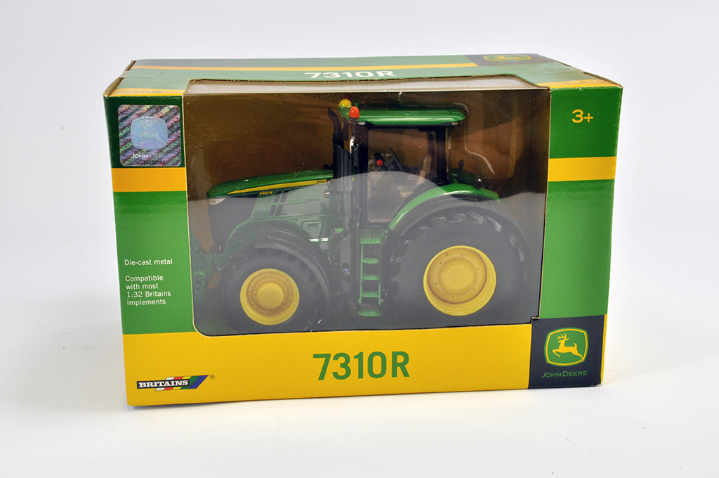 Britains 1/32 John Deere 7310R Tractor. M in Box (Some light smoke related staining to box).