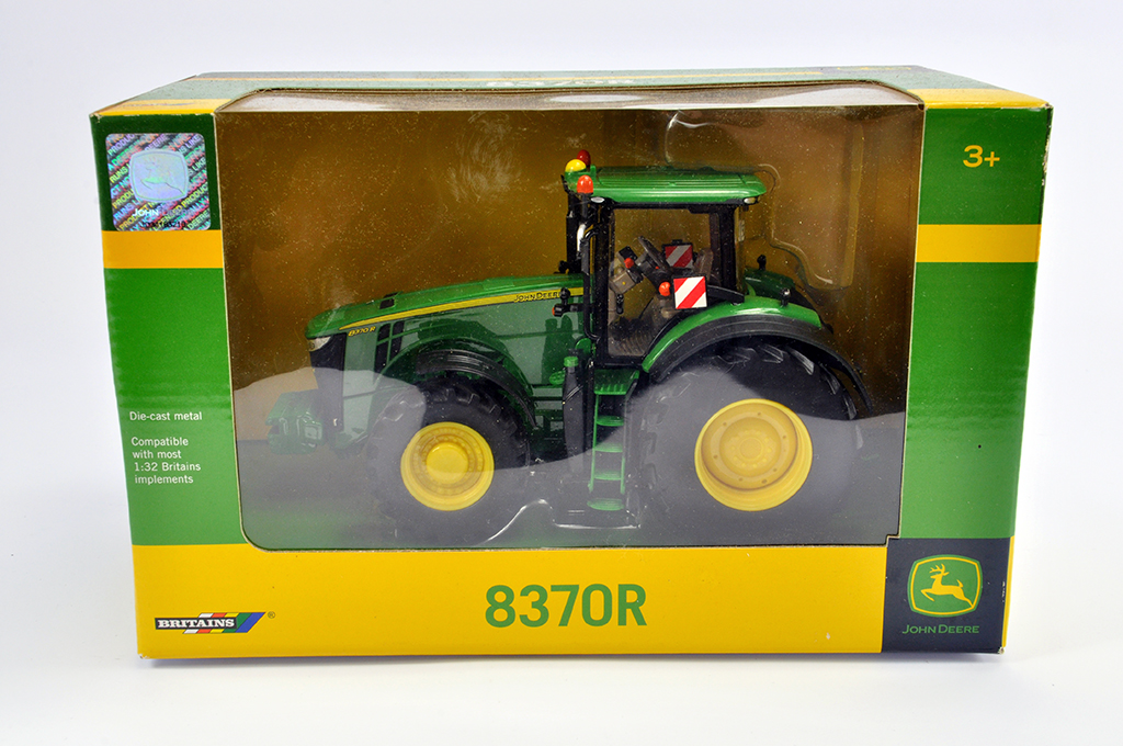 Britains 1/32 John Deere 8370R Tractor. M in Box (Some light smoke related staining to box).