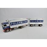 Impressive Hand Built Plastic Large Scale (1/24-25 scale) Truck and Trailer. Volvo. VG.