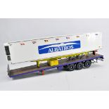 Impressive Hand Built Plastic Large Scale (1/24-25 scale) Trailers x 2. VG.