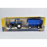 Ertl 1/32 New Holland Genesis T8.350 Tractor and Gravity Wagon. M in Box (Some light smoke related