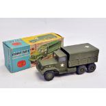 Corgi Military No.1133 6 x 6 Troop Transporter. Green including metal tilt and hubs. Generally VG in