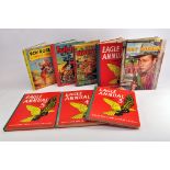 An interesting selection of vintage annuals including Eagle, Roy Rogers, Buffalo Bill and others.