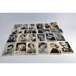 A group of vintage cinema movie star postcards / photographs.