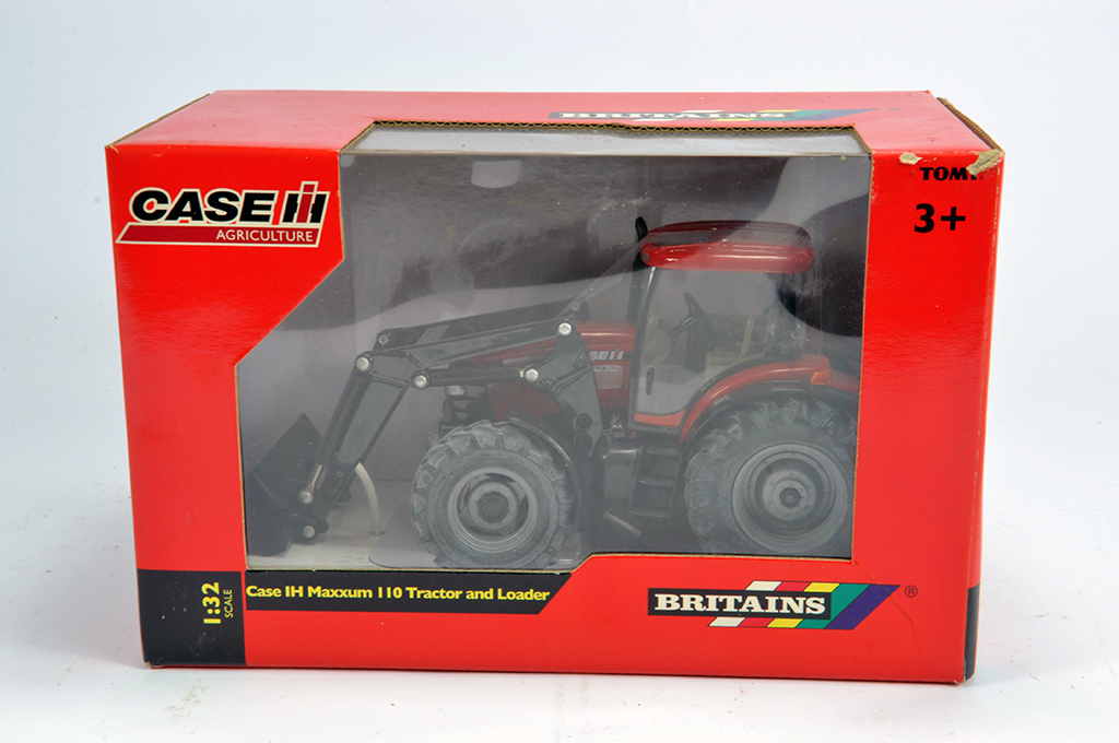 Britains 1/32 Case IH Maxxum 110 Tractor with Loader. M in Box (Box has some slight nicotine