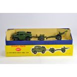 Dinky Toys No. 697 Military Field Gun Set comprising of quad tractor, ammunition trailer and field