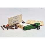 Scamold Alta clockwork Racing Car. Mid Green. Spare parts but appears Incomplete. F/G.