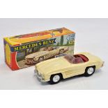 Clifford Series plastic friction drive Mercedes 300SL. Cream, red interior. E in E Box.