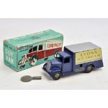 Chad Valley Wee-kin Guy Van Lyons. Blue body, silver roof , Lyons to sides and back doors plus