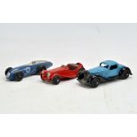 Dinky Toys No.38F Jaguar SS100, Red Body, Maroon Seats, E to NM; Dinky Toys No.23a Racing Car ,