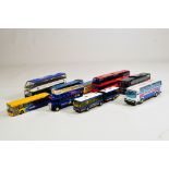 Assortment of diecast buses from various makers. Corgi Etc. VG to E. (9)