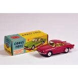 Corgi No. 222 Renault Floride in Dark Red. Fine example is NM in VG to E Box.