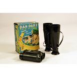 Dan Dare Field Glasses in original box plus one other set of binoculars. Hard to Find item.