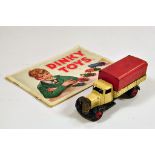 Dinky No. 25B Covered Lorry in Cream / Black / Red plus Dinky Catalogue. G. (2)