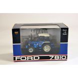 Universal Hobbies 1/32 Ford 7810 Blue Chrome Special Edition Tractor. M in Box.