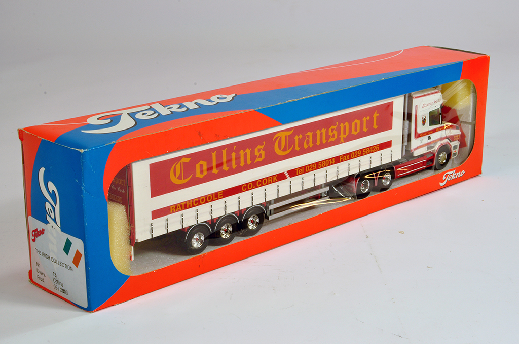 Tekno 1/50 Commercial Diecast comprising The Irish Collection No. 13 Scania T with Curtainside.