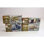 A group of Corgi Classics diecast Military Models. 4 in Total. Various issues. M in Boxes. (4)
