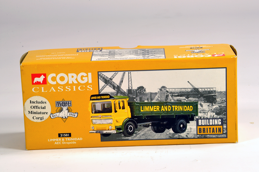 Corgi 1/50 Commercial Diecast comprising No. 21501 AEC Dropside. Limmer & Trinidad. M in Box.