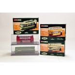Corgi Tramway issues plus two other bus diecast models. M in Boxes. (5)