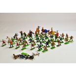 Large plastic and metal figure group comprisingly mostly Britains including Paratroopers and other
