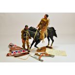 Lone Star Indian Action Figure Duo plus Horse and other spares / accessories.
