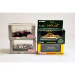 Corgi Diecast Car Group including Gold Plated Jaguar MKII, Triumph plus duo of detail cars. M in