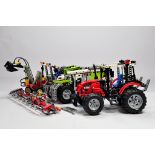 Assortment of Lego Technic including Tractor, Combine and Excavator. Built Models. (3)