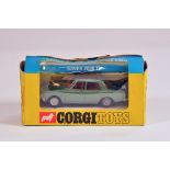 Corgi No. 275 Rover 2000TC. Metallic green. VG to E in F Box.