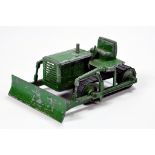 Early Matchbox Lesney Crawler Tractor Bulldozer in dark green. Original item is Generally F.