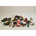 Large group of retro / vintage dinosaur figures. (qty)
